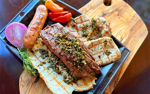 Gaucho Grill for Two - Churrasco steak, chicken breast, pork loin, and sausage for two.